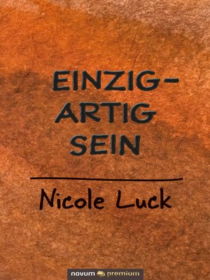 cover image of Einzigartig sein
